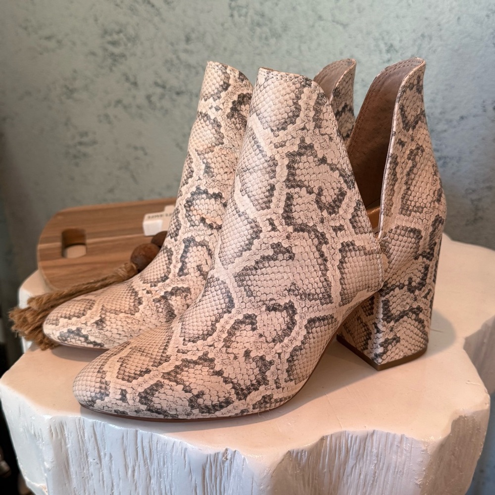 Snakeskin Patterned Ankle Boots Steve Madden